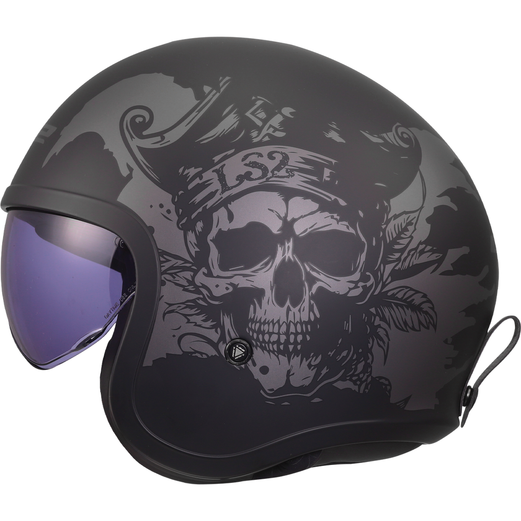 KASK LS2 OF599 SPITFIRE II WILLY BLACK GREY