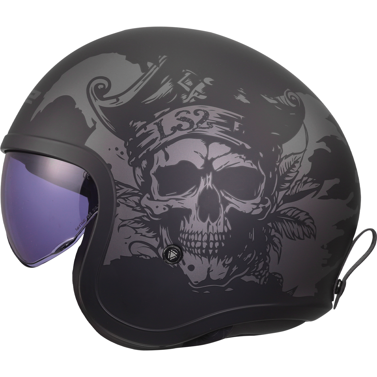 KASK LS2 OF599 SPITFIRE II WILLY BLACK GREY