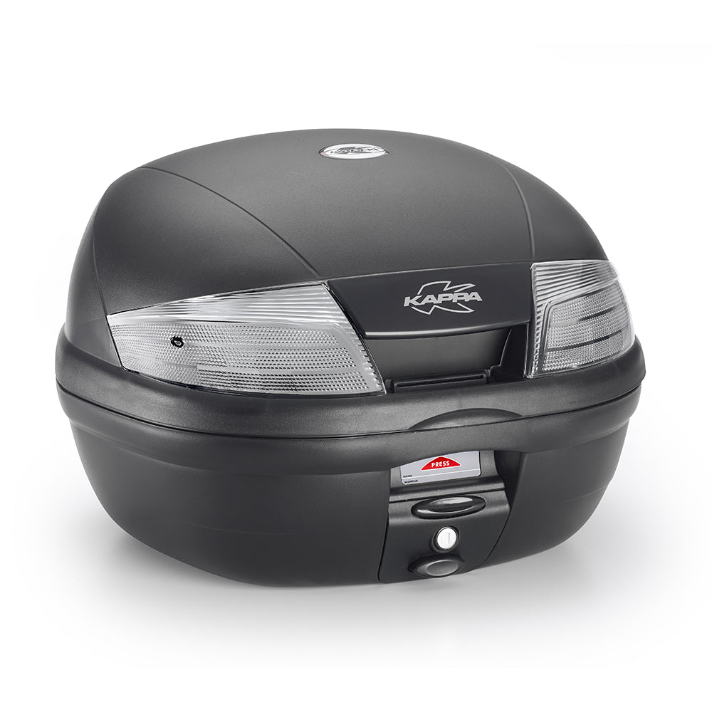 KAPPA KUFER CENTRALNY 35L MONOLOCK K35NT2 ACTION Z BIAŁYMI ODBLASKAMI ( ZAWIERA PŁYTĘ ) (K35NT2) - ZASTĘPUJE K35NT