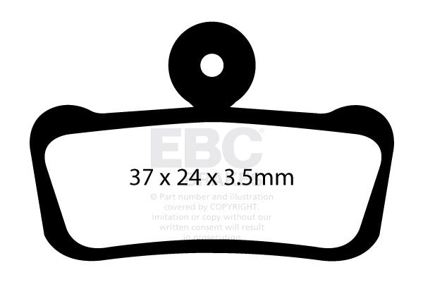 CFA633R - Klocki hamulcowe rowerowe (organiczne wyczynowe) EBC Brakes
