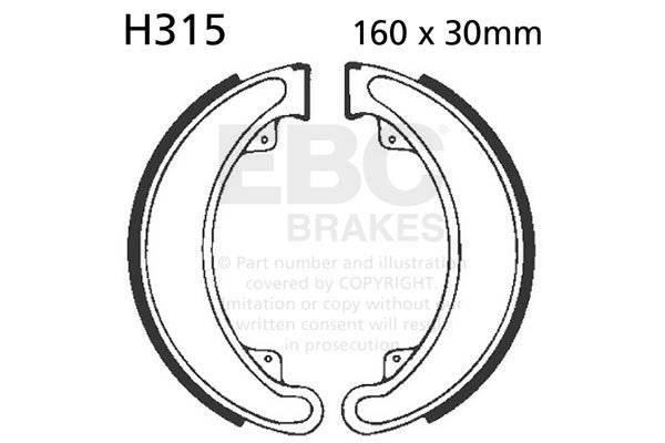 EBC Brakes Szczęki hamulcowe EBC H315 (1 kpl.)