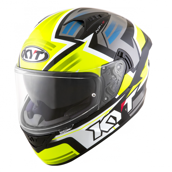 Kask Motocyklowy KYT NF-R ARTWORK żółty/szary