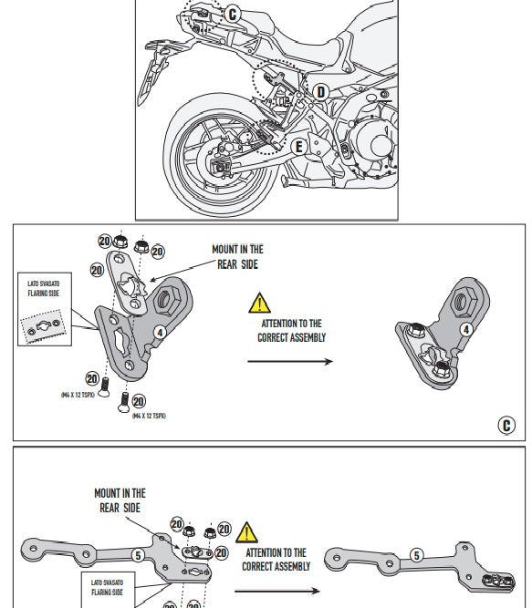 KAPPA STELAŻ KUFRÓW BOCZNYCH MONOKEY SIDE YAMAHA TRACER 9 '21-'24, TRACER 9GT '21-'24, TRACER 9 GT+ '21-'24 - TYLKO POD KUFRY K33N K'ROAD – zdjęcie 3
