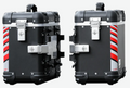LOBOO TIBET Kufry boczne czarne 35+28L, aluminium, 2 zamki, wodoodporne, 1 zestaw - 2 szt
