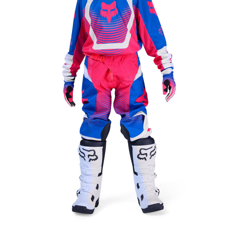 SPODNIE MOTOCYKLOWE JUNIOR FOX 180 COLLECT BLUE PINK – zdjęcie 3