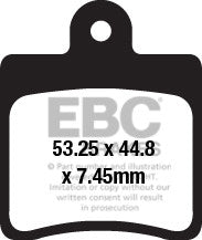 EBC Brakes Klocki hamulcowe EBC SFA661/4 skuterowe (kpl. na 1 tarcze)