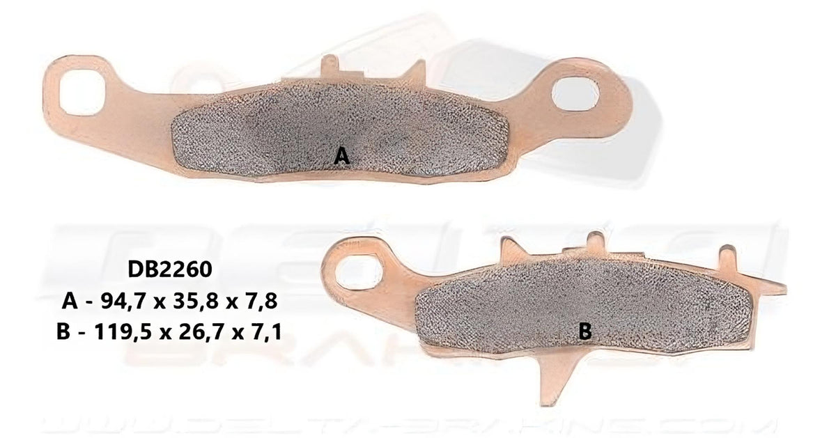 Delta Braking Klocki hamulcowe motocyklowe DELTA DB2260 (odpowiednik FA258, FA349)