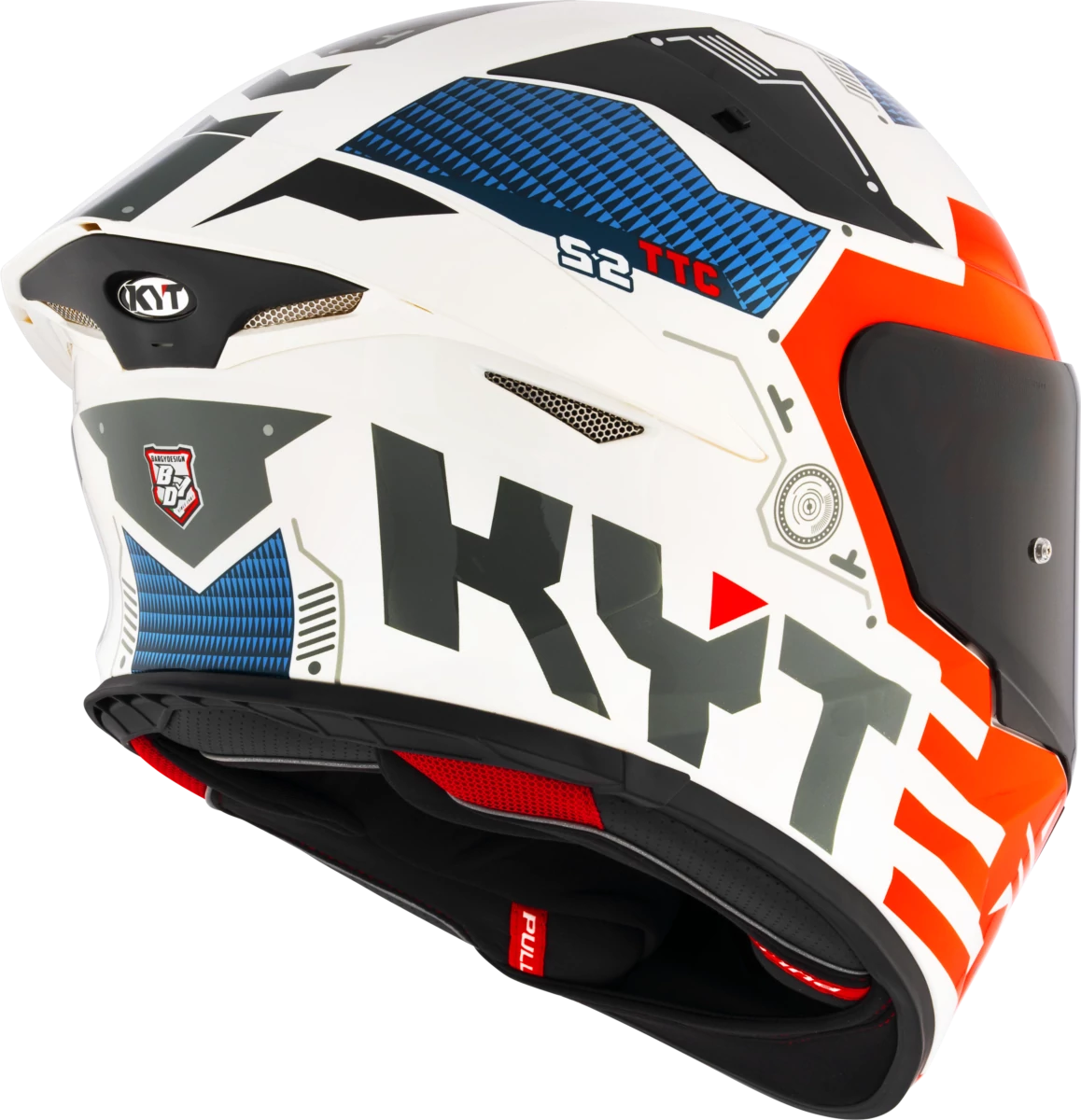 Kask motocyklowy KYT TT-REVO FUSELAGE Czerwony