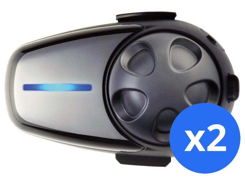 SENA INTERKOM MOTOCYKLOWY SMH10 BLUETOOTH 3.0 DO 900M Z MIKROFONEM NA PAŁĄKU ( 2 ZESTAWY ) (EL) - OFERTA SPECJALNA