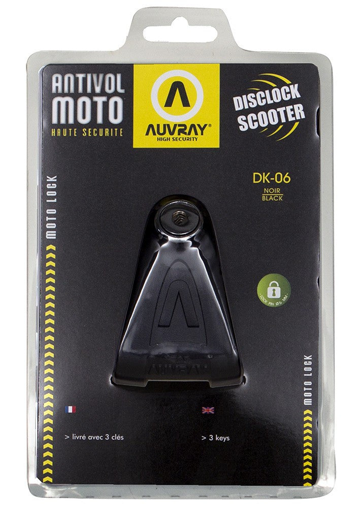 AUVRAY blokada na tarczę DK06 - czarna matowa, średnica bolca 6mm