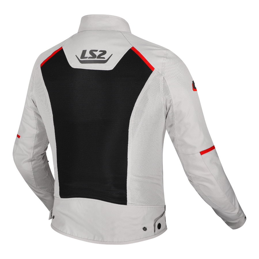 KURTKA LS2 BREEZE MAN GREY BLACK RED