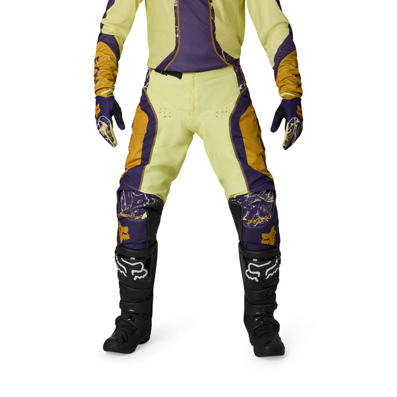 SPODNIE MOTOCYKLOWE FOX 180 IMAGE PRINT PEAR YELLOW