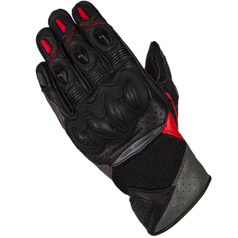 RĘKAWICE MOTOCYKLOWE DAMSKIE REBELHORN FLUX 2 BLACK GREY FLUO RED WXL
