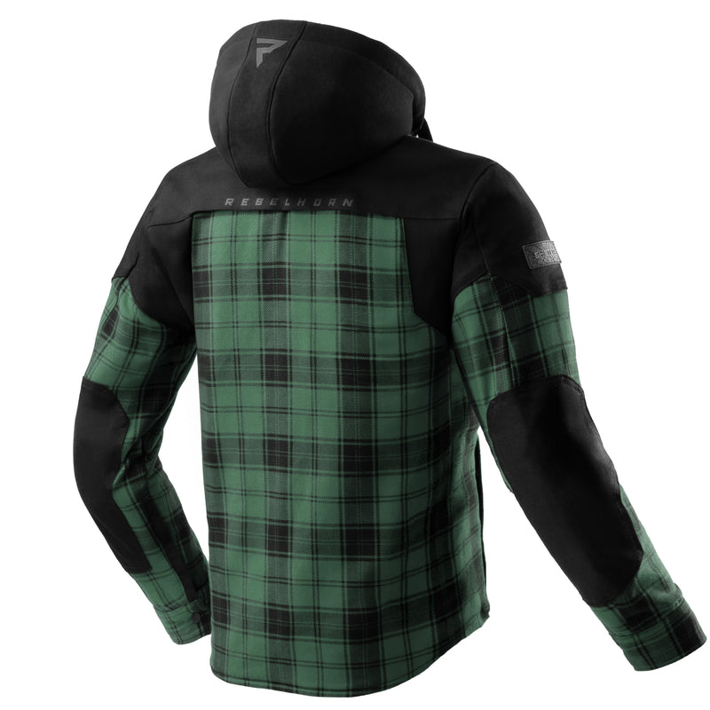 KOSZULA MOTOCYKLOWA REBELHORN SHIFTER BLACK GREEN