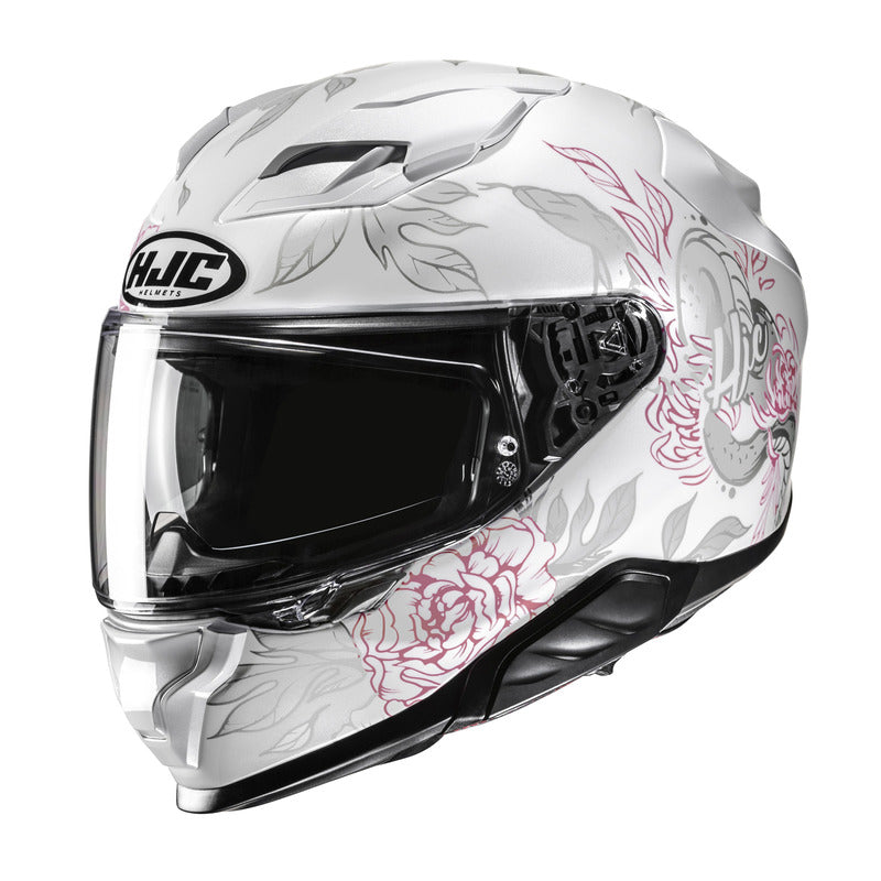 KASK MOTOCYKLOWY HJC F71 ELIZ WHITE PINK