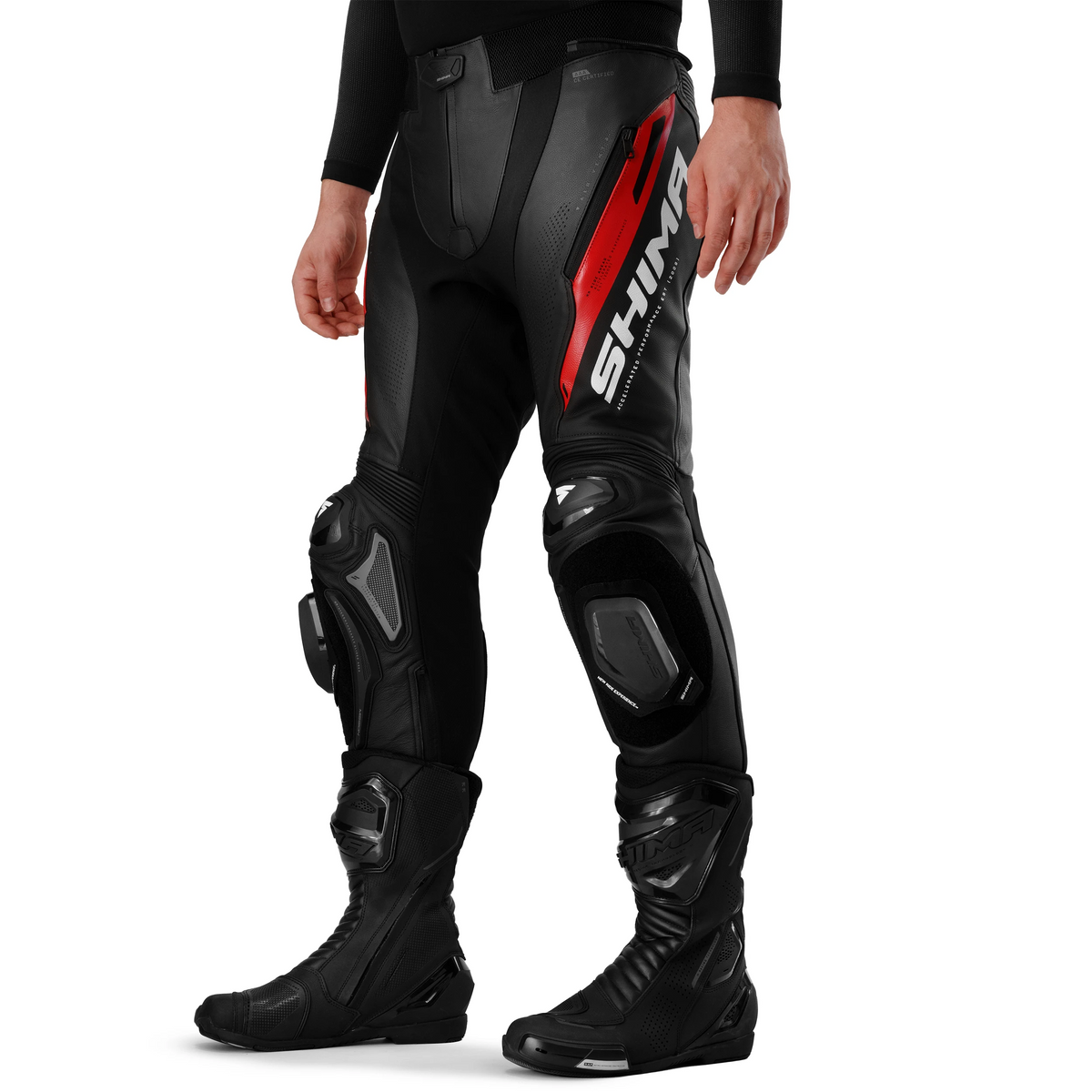 SHIMA MISSION ST MEN PNT BLK/RED