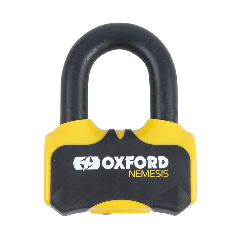 OXFORD PROMOCJA ZABEZPIECZENIE ANTYKRADZIEŻOWE KŁÓDKA NA TARCZE HAMULCOWĄ NEMESIS 16mm KOLOR ŻÓŁTY FLUO – zdjęcie 3