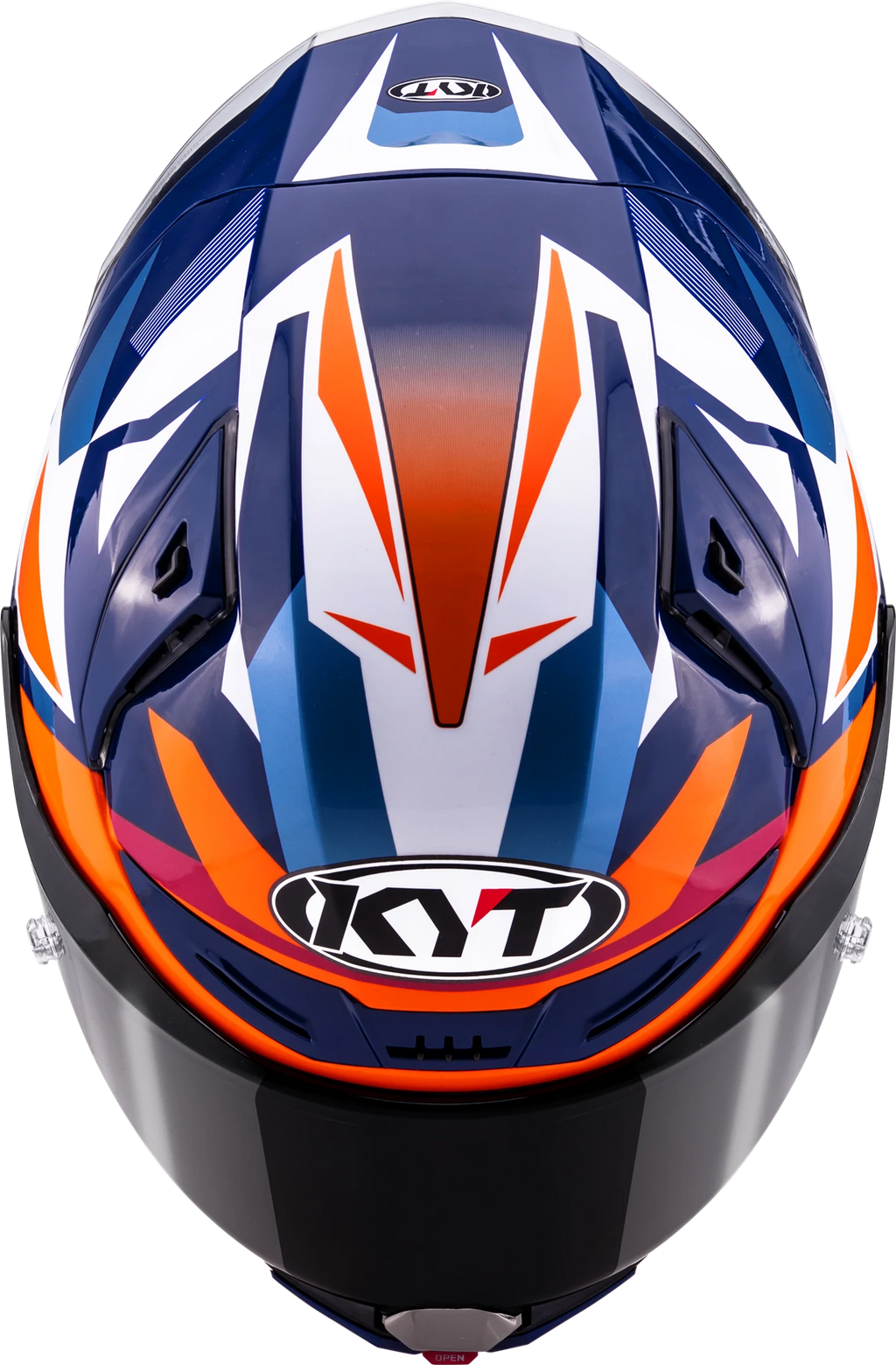 Kask motocyklowy KYT R1R DIAMOND NIEBIESKI/POMARAŃCZOWY E06