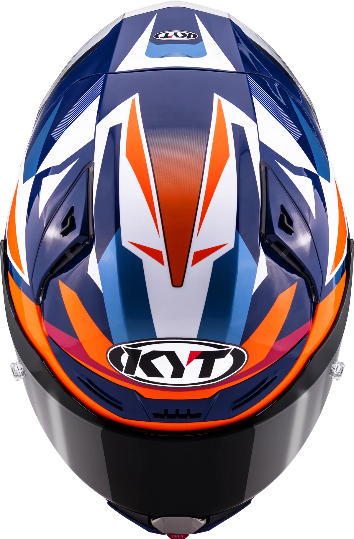 Kask motocyklowy KYT R1R DIAMOND NIEBIESKI/POMARAŃCZOWY E06