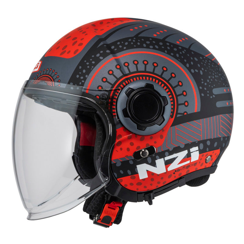 KASK MOTOCYKLOWY NZI RINGWAY 2 DUO ANTERA ANTRACITE RED MATT XS
