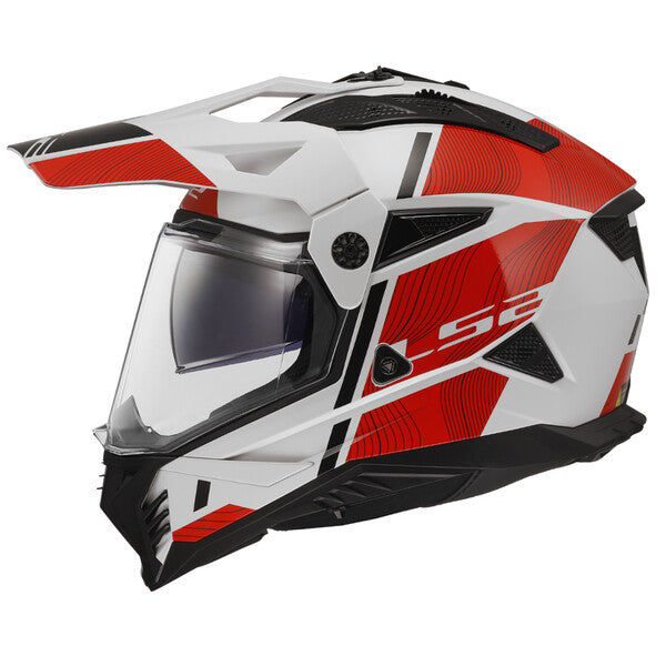KASK LS2 MX702 PIONEER II HILL WHITE RED