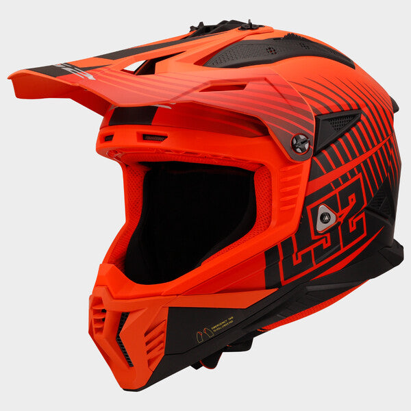 KASK LS2 MX708 FAST II DUCK MATT ORANGE RED