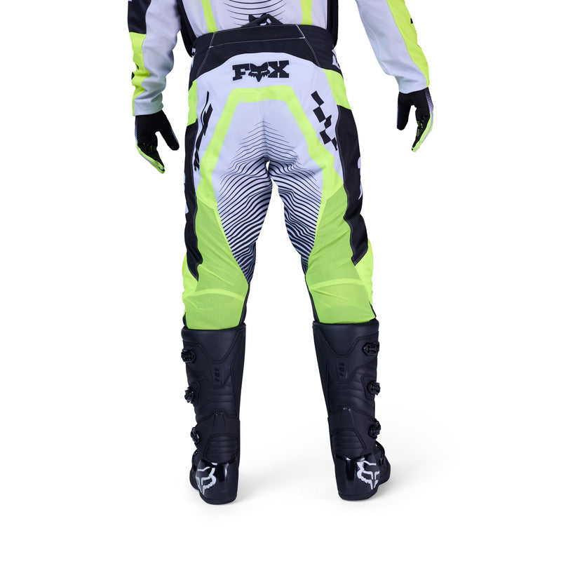 SPODNIE MOTOCYKLOWE FOX 180 COLLECT GREY YELLOW