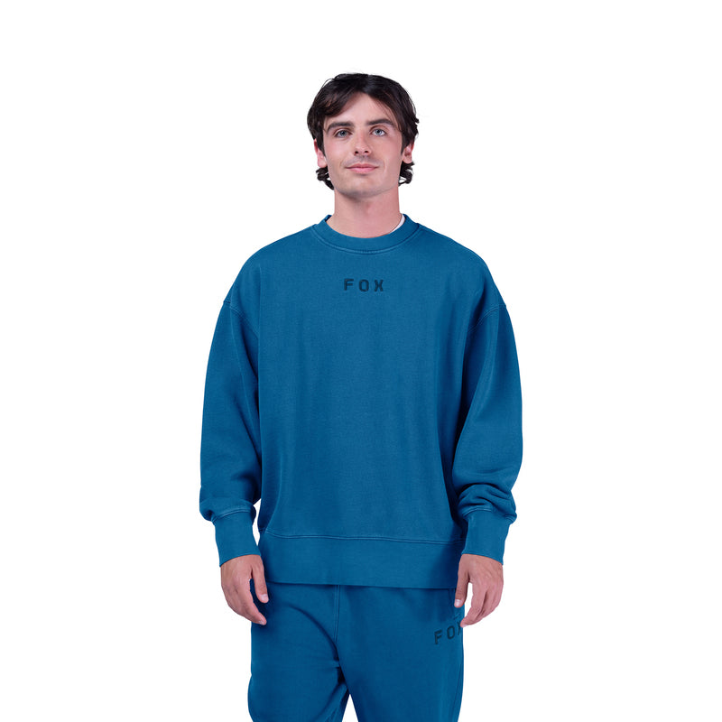 BLUZA FOX WORDMARK OVERSIZED FLEECE CREW TWILIGHT