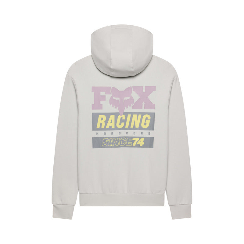 BLUZA Z KAPTUREM DAMSKA FOX SINCE 74 FLEECE PO LIGHT GREY