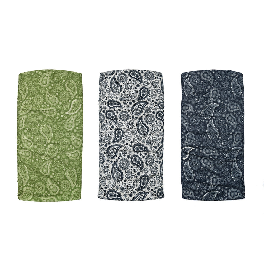 OXFORD KOŁNIERZ WIELOFUNKCYJNY WIATROODPORNY COMFY PAISLEY 3 SZTUKI W OPAKOWANIU KOLOR SZARY/ZIELONY/CZARNY – zdjęcie 2