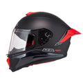 KASK MOTOCYKLOWY NZI WAKE STREAM BOOSTER SOLID NOUVEAU BLACK RED MATT XS