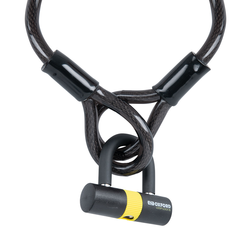 OXFORD LINKA LOOP LOCK Z WZMOCNIONEJ STALI Z KŁÓDKĄ DŁ. 2M X 15MM BS – zdjęcie 2