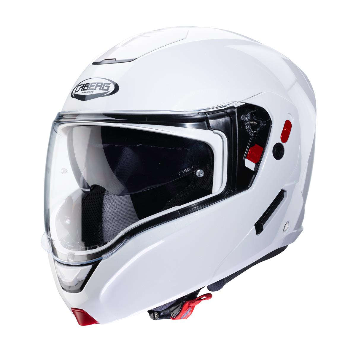 CABERG KASK SZCZĘKOWY FLIP-UP MODEL HORUS X SOLID KOLOR BIAŁY POŁYSK (PINLOCK W ZESTAWIE)