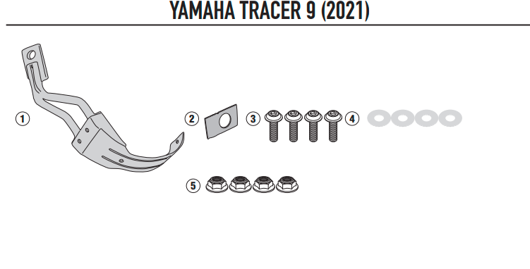 KAPPA MOCOWANIE BŁOTNIKA KRM02 YAMAHA TRACER 9/9GT/9GT+ '21-'25 – zdjęcie 3
