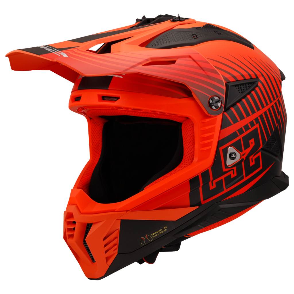 KASK LS2 MX708 FAST II DUCK MATT ORANGE RED