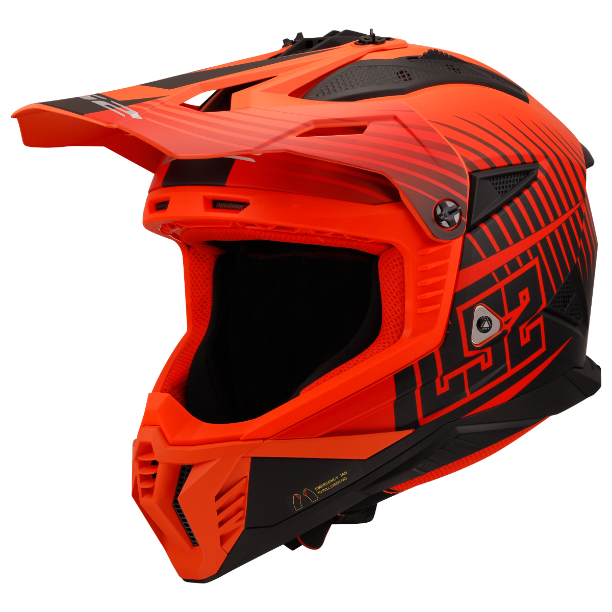 KASK LS2 MX708 FAST II DUCK MATT ORANGE RED