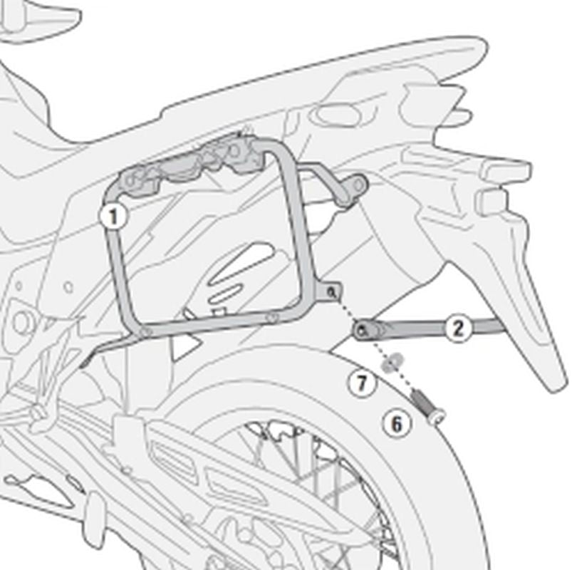 KAPPA STELAŻ KUFRÓW BOCZNYCH MONOKEY HONDA XL 750 Transalp '23-'25 - RÓWNIEŻ POD KUFRY MONOKEY KMS K'MISSION ALU – zdjęcie 2