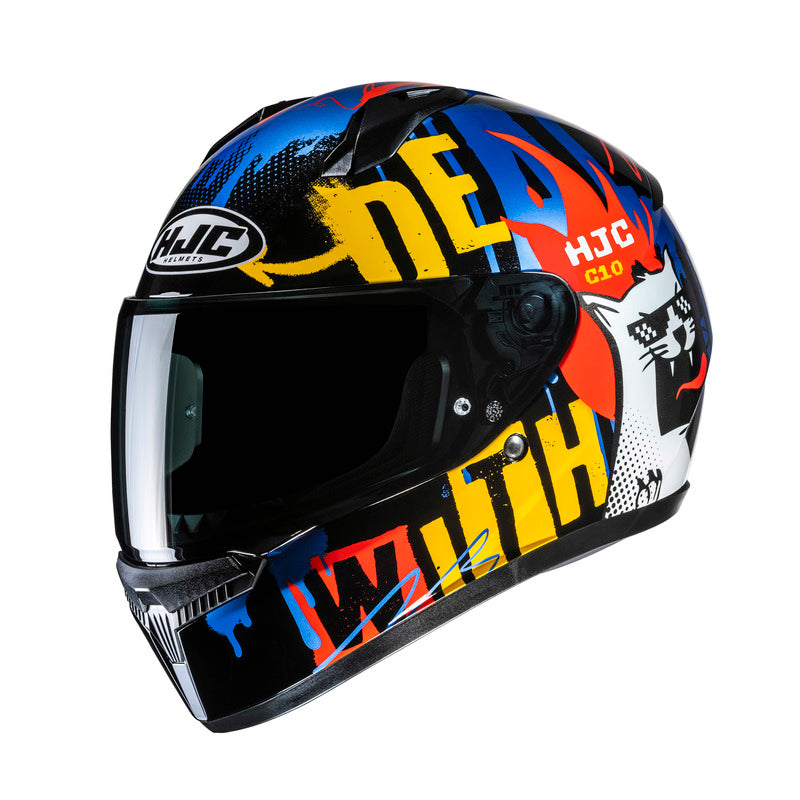 KASK MOTOCYKLOWY HJC C10 FOP BLACK BLUE