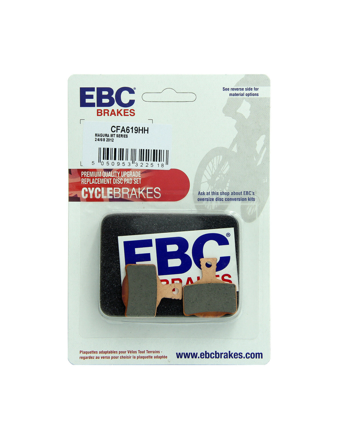 CFA619HH - Klocki hamulcowe rowerowe (spiekane) EBC Brakes