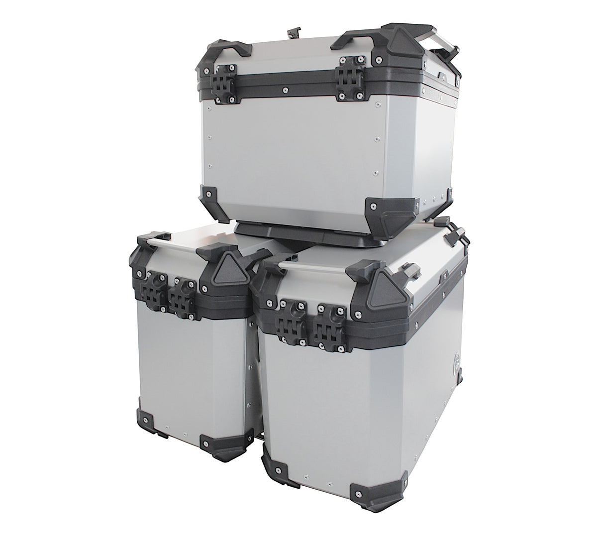 ZESTAW 3 KUFRÓW ALUMINIOWYCH (2X36L SYMETRYCZNE + 45L) COOCASE ANODOWANE ALUMINIUM Z TORBĄ WEWNĘTRZNĄ – zdjęcie 3