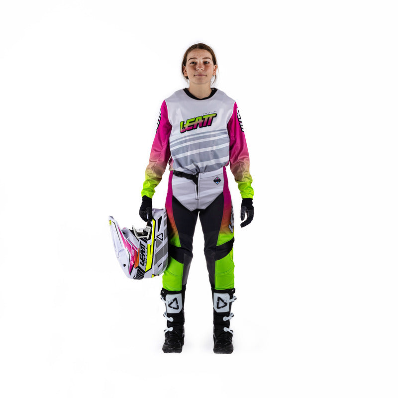 STRÓJ OFFROADOWY BLUZA I SPODNIE JUNIOR LEATT RIDE KIT 3.5 RETRO PINK S