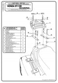 GIVI STELAŻ KUFRA CENTRALNEGO Z PŁYTĄ MONOKEY - HONDA ST 1100 PAN EUROPEAN