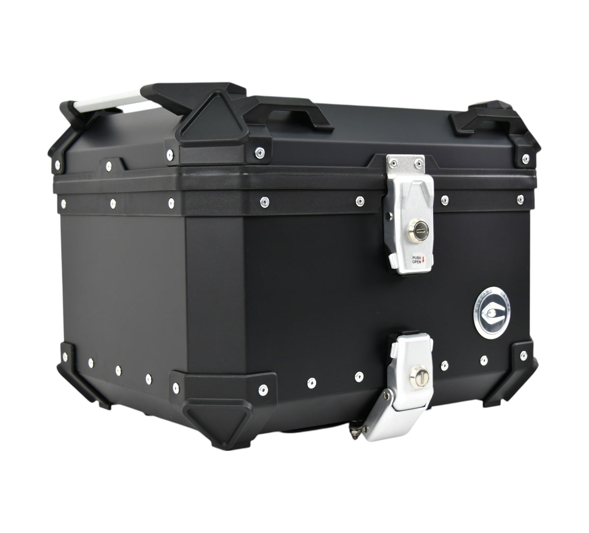 KUFER CENTRALNY ALUMINIOWY COOCASE 45L CZARNY – zdjęcie 2