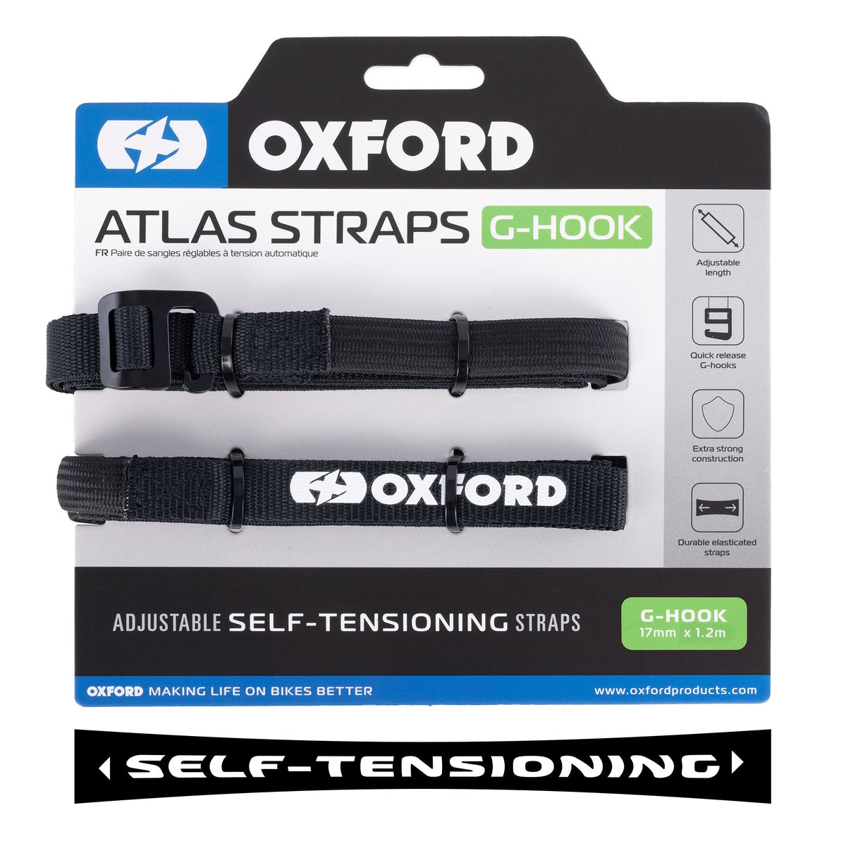 OXFORD PASY TRANSPORTOWE ATLAS G-HOOK 17MM X 1,2 M KOLOR CZARNY – zdjęcie 3