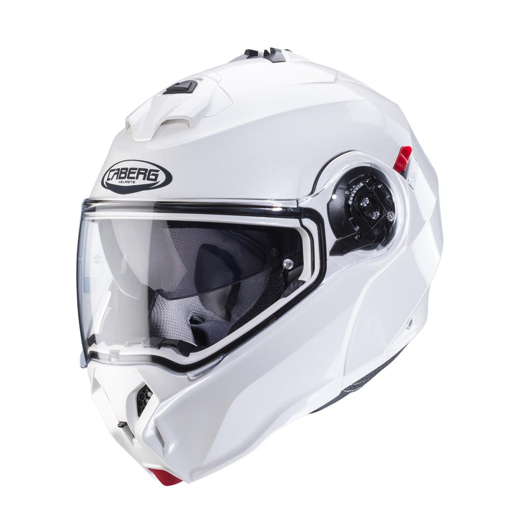 CABERG KASK SZCZĘKOWY FLIP-UP MODEL DUKE EVO SOLID KOLOR BIAŁY POŁYSK (PINLOCK W ZESTAWIE)