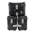 ZESTAW 3 KUFRÓW ALUMINIOWYCH (2X36L SYMETRYCZNE + 45L) COOCASE SZARY CAMO Z TORBĄ WEWNĘTRZNĄ