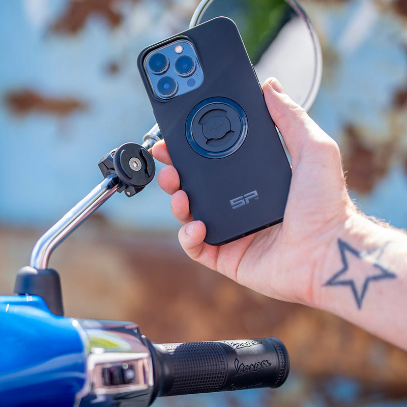 UCHWYT MOTOCYKLOWY NA TELEFON NA LUSTERKO SP CONNECT MIRROR MOTO MOUNT SPC+ BLACK
