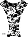 NAKLEJKA NA BAK TANKPAD KEITI SKULL WHITE