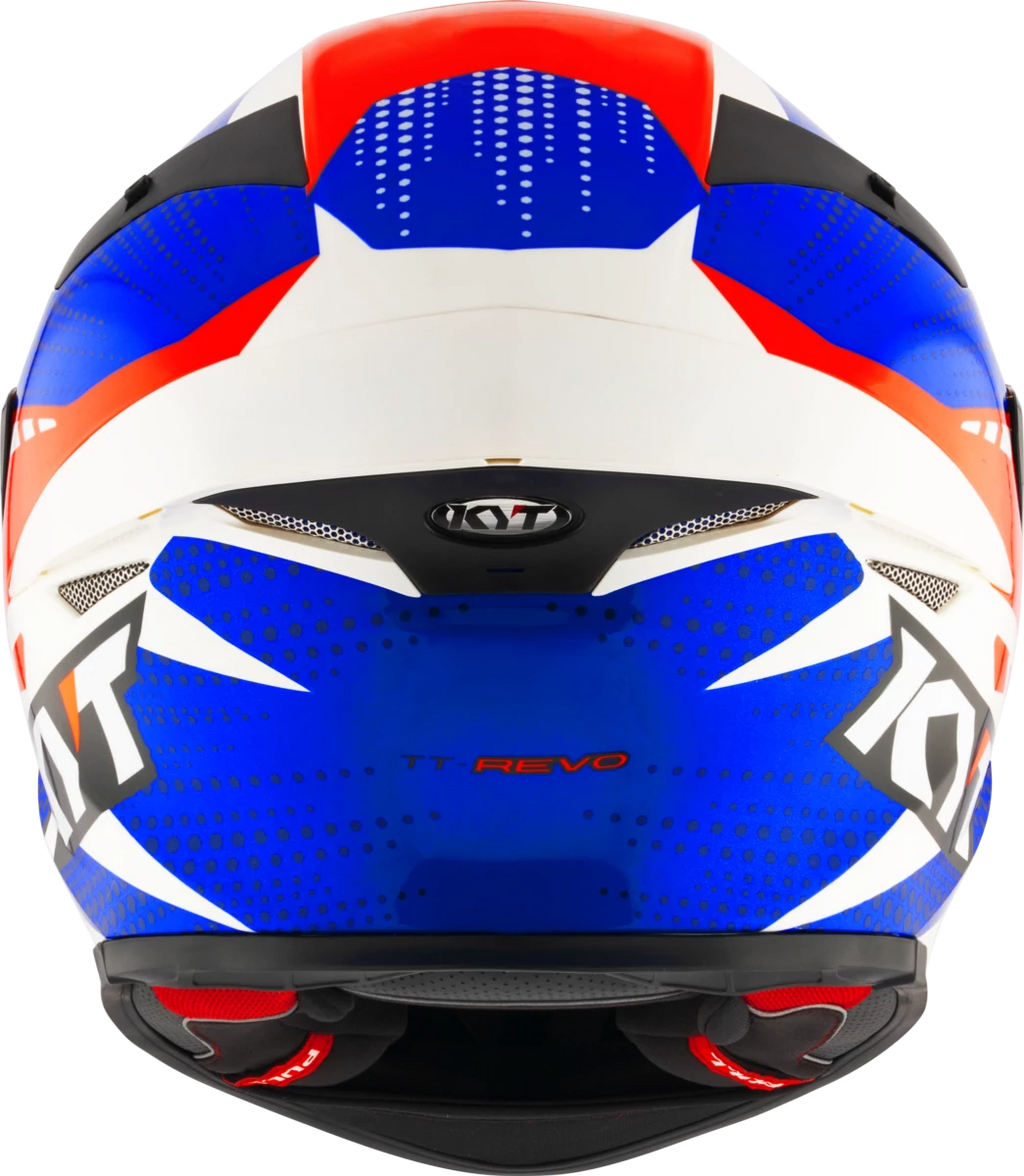 Kask motocyklowy KYT TT-REVO GEAR Niebieski/Czerwony