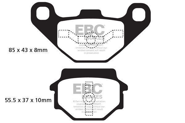 EBC Brakes Klocki hamulcowe EBC FA251 (kpl. na 1 tarcze)